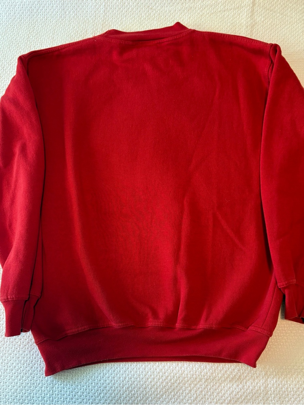 Oxford University Red Crewneck Sweatshirt Navy White Lettering VTG Small - Picture 5 of 6